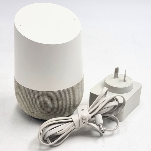 Google Home 1st Gen Smart Speaker Google Assistant White Slate with Adapter