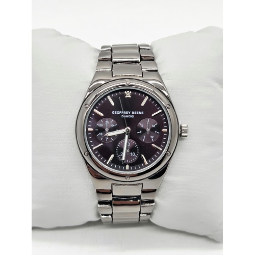 Geoffrey Beene Mens Watch GBA0053GU Black Gunmetal Chronograph Quartz