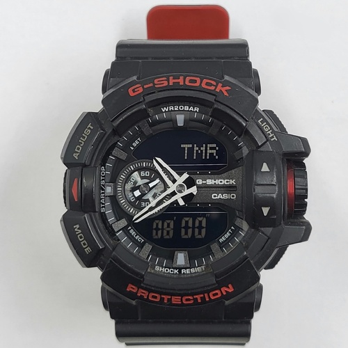 Casio G-Shock GA-400HR-1A Men's Analog Digital Quartz Watch Black Red