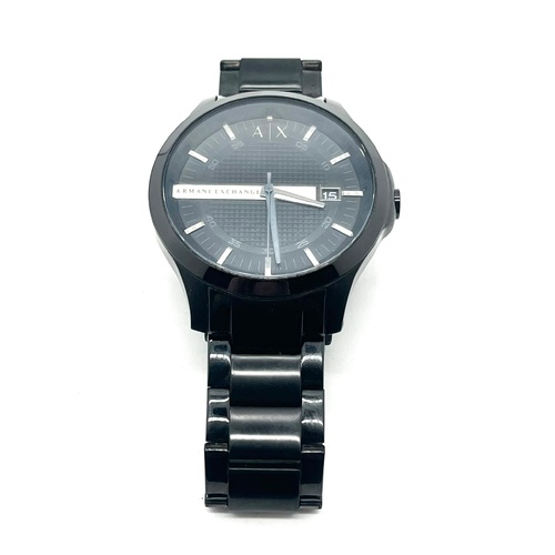 Armani Exchange AX2104 Hampton Mens 46mm Black Stainless Steel Watch