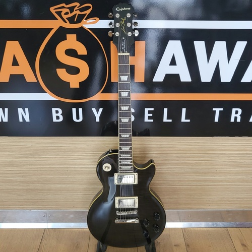 Epiphone Les Paul 1960 Tribute Plus Ebony Burst Electric Guitar with Hard Case