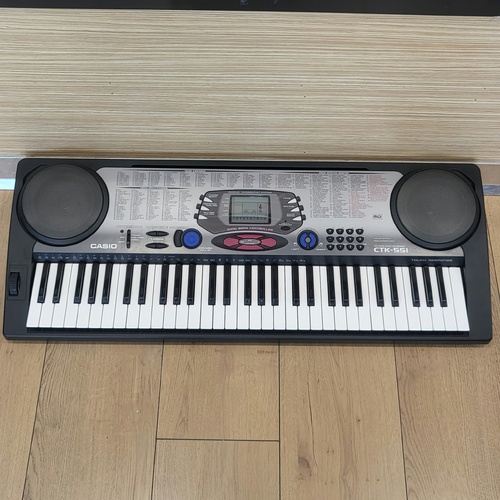 Casio CTK-551 61-Key Touch Responsive Portable Keyboard With Power Supply