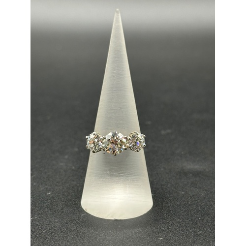 Ladies 18ct White Gold Three Stone Diamond Ring