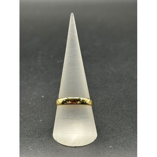 Unisex 18ct Yellow Gold Plain Band Ring