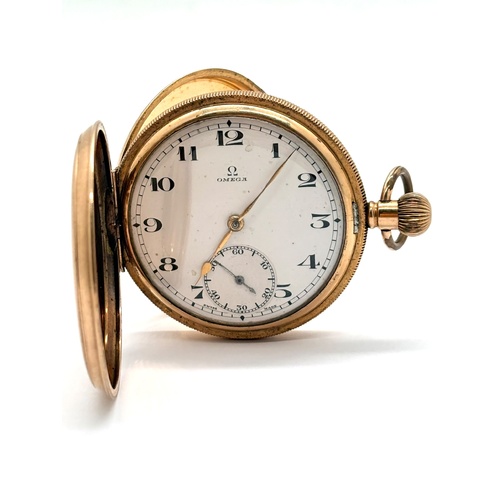 Omega Antique Gold Filled Pocket Watch 15 Jewels Swiss Mechanical Vintage