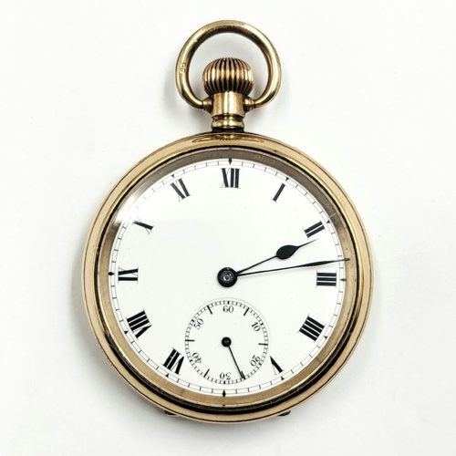 Star Dennison 9ct Gold Plated Case Hand-Wind Pocket Watch 47mm
