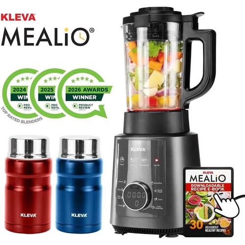 Kleva Mealio Hot & Cold Blender Soup Maker + 2 x 750ml Insulated Flasks