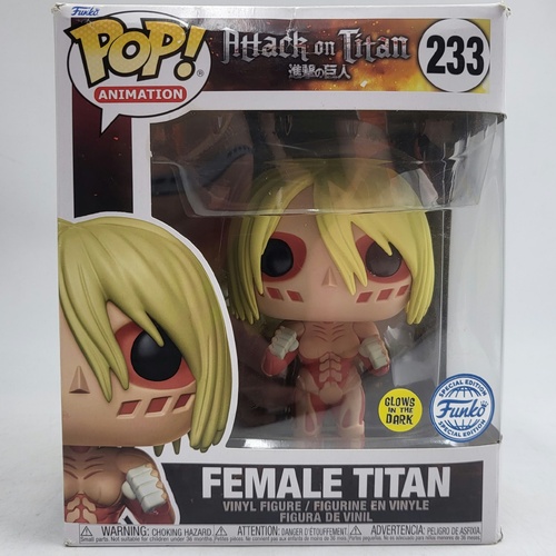 Funko Pop! Attack on Titan Female Titan #233 Glow in the Dark 6in Figure
