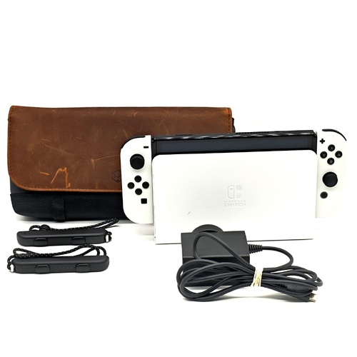 Nintendo Switch Model OLED HEG-001 64GB White Console Joy-Con Dock