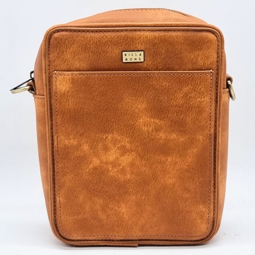 Billabong Mad Love Womens Shoulder Bag Tan Faux Leather Crossbody Purse