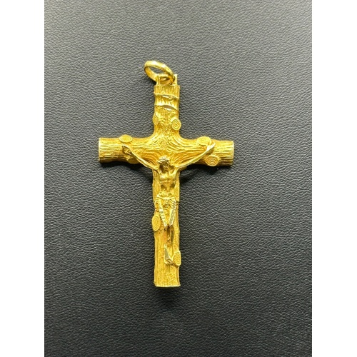 Unisex 21ct Yellow Gold Religious Crucifix Pendant 14.5g