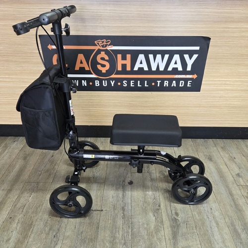 Equipmed Easy Roller Knee Scooter Crutch Alternative Dual Brakes Black