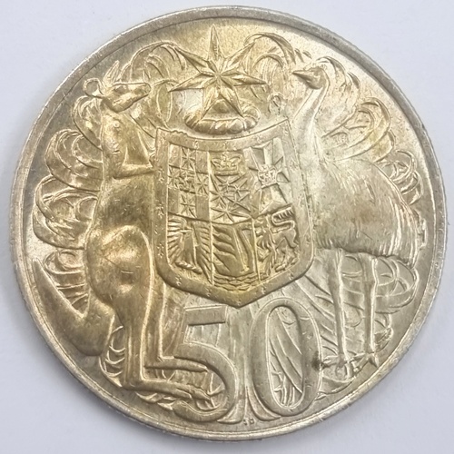 1966 Australian Round 50 Cent Coin 80% Silver Royal Australian Mint Elizabeth II