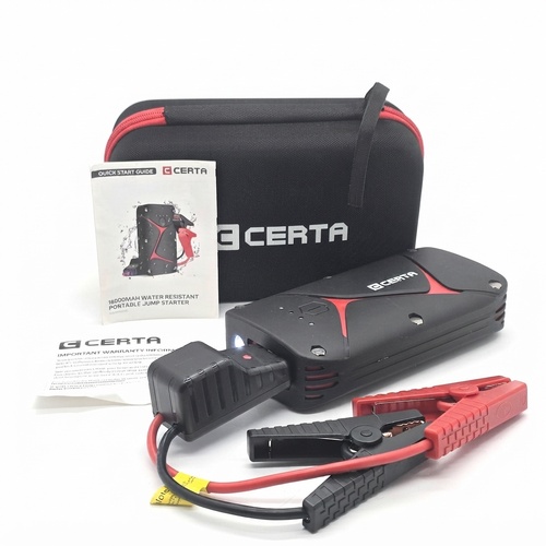 Certa 16000mAh Portable Car Jump Starter 1200A Power Bank in Case Waterproof