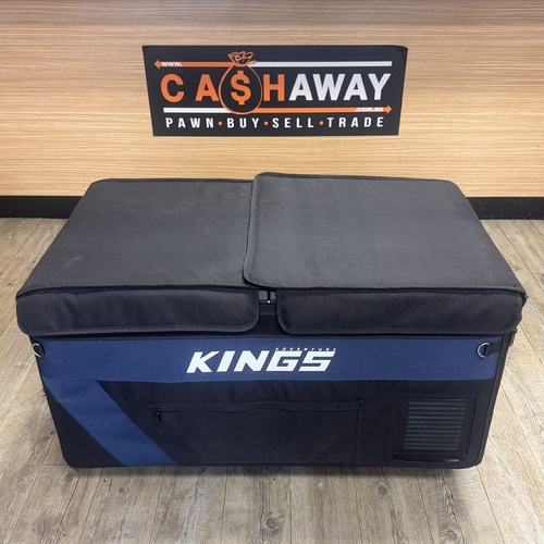 Kings 90L Dual Zone Portable Fridge Freezer 12V 24V Compressor Camping Case