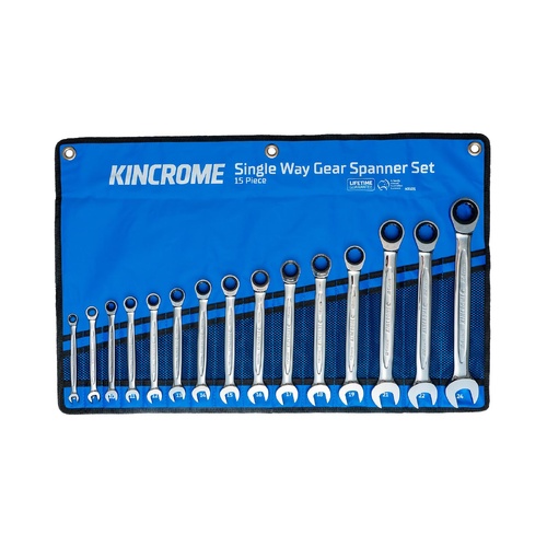 Kincrome K3105 15 Piece Metric Single Way Gear Spanner Set