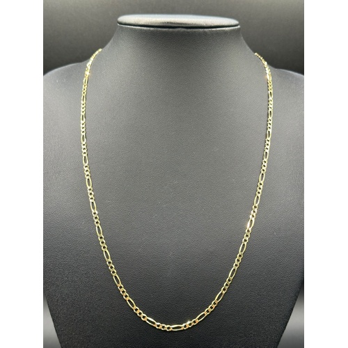 Unisex 9ct Yellow Gold Figaro Link Chain Necklace