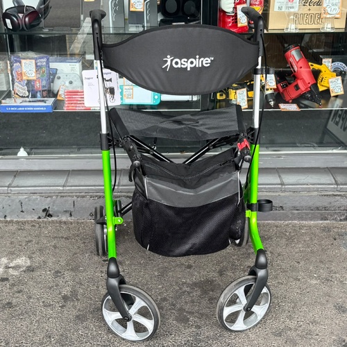 Aspire Vogue Light Seat Walker Rollator Lime 150kg Aluminium WAF705315GR