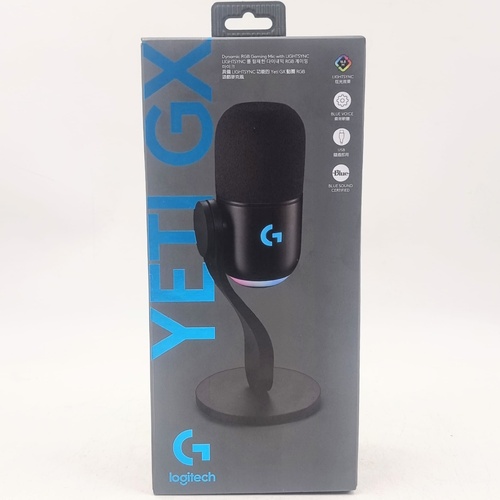Logitech G Yeti GX Dynamic RGB USB Gaming Microphone LIGHTSYNC Black
