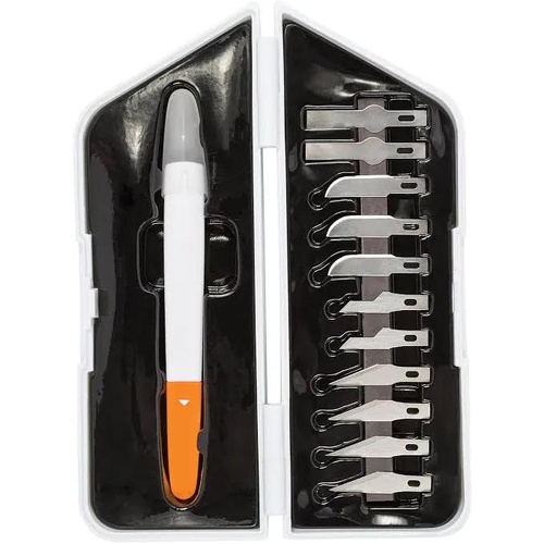 Fiskars Easy Change Precision Cutting & Carving Set 12 Piece Knife Kit