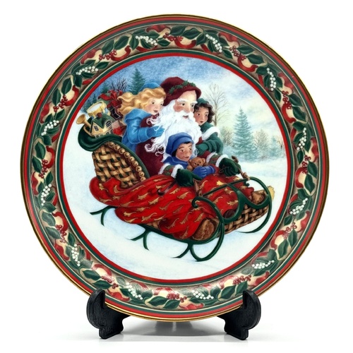 Princess House 1998 The Sleigh Ride Porcelain Collector Plate Christmas Decor