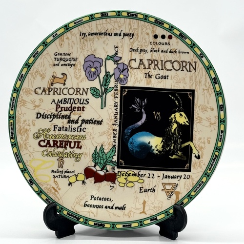 Chef's Choice Capricorn The Goat Zodiac Astrology Collector Plate