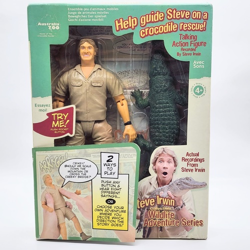 Steve Irwin Talking Action Figure Wildlife Adventure Series Crocodile