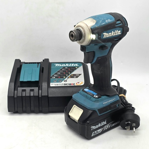 Makita DTD172 18V LXT Brushless Impact Driver Kit 5.0Ah Battery Charger