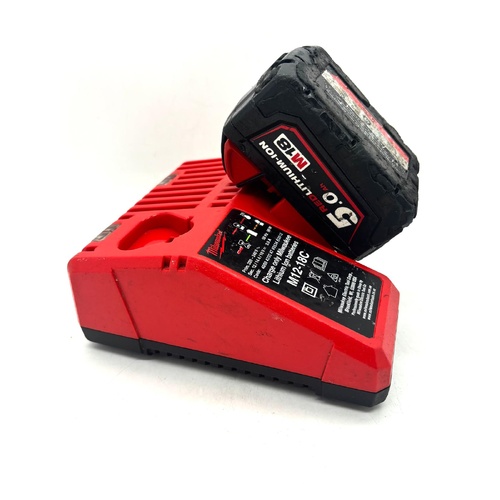 Milwaukee M12-18C Battery Charger and M18 18V 5.0Ah RedLithium Battery Kit