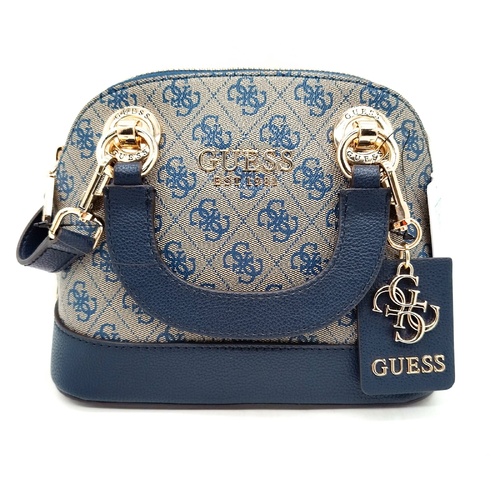 GUESS Cathleen II Midnight Logo Dome Satchel Bag Crossbody with Strap
