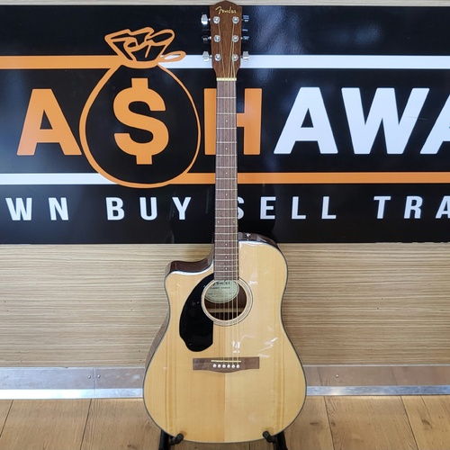 Fender CD-60SCE Left-Handed Dreadnought Acoustic Electric Guitar Natural