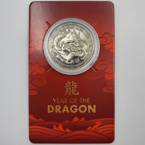 2024 Royal Australian Mint 50c Year of the Dragon Tetradecagon Uncirculated Coin