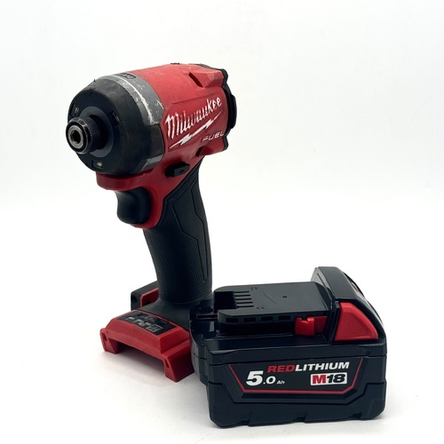 Milwaukee M18 FUEL 1/4 Inch Hex Cordless Impact Driver M18 FID3 5.0Ah Battery