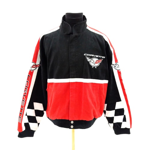Vintage 90s Racing Champions Corvette C5 NASCAR Jacket Mens Large Red