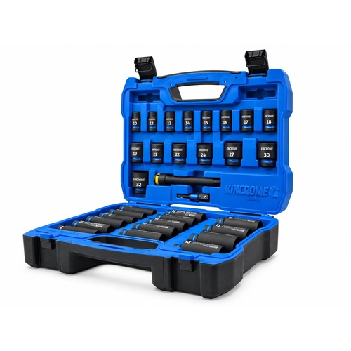 Kincrome 32 Piece 1/2 Drive Metric Impact Socket Set K2099 with Case