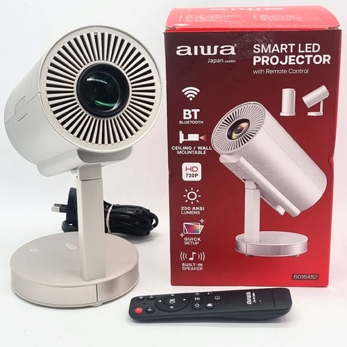 Aiwa Smart LED Projector HD 720P Bluetooth with Remote AWH09-CHAMP