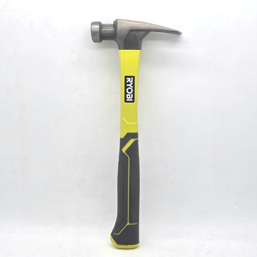 Ryobi 16 oz Claw Hammer RZ2529 Fiberglass Handle Magnetic Nail Holder