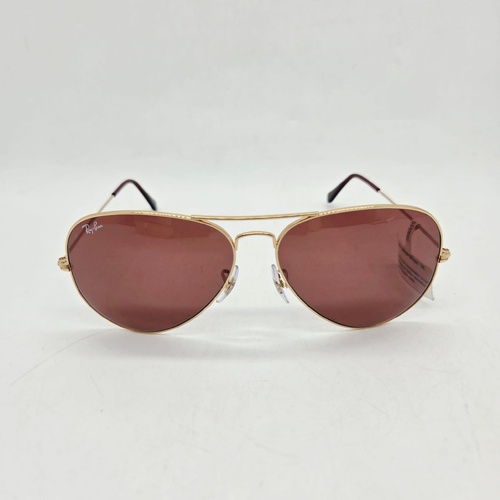 Ray-Ban RB3025 Aviator Large Metal Sunglasses Arista Gold Red Lens