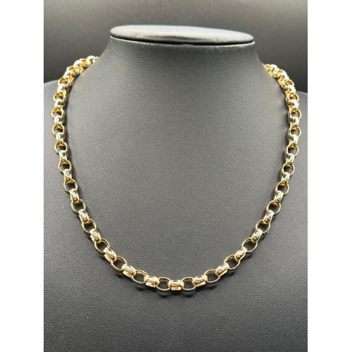 Ladies 9ct Yellow Gold Belcher Link Necklace