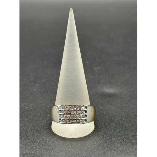 Mens 9ct Yellow Gold Diamond Band Ring