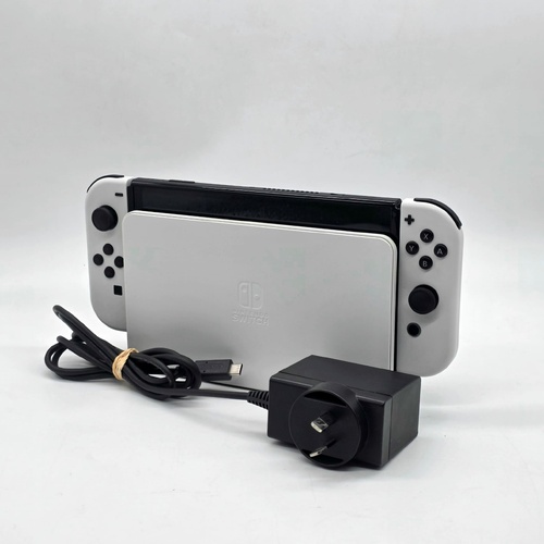 Nintendo Switch Model OLED HEG-001 White Console Joy-Con Dock Charger