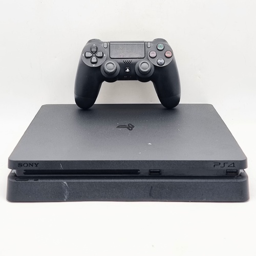 Sony PlayStation 4 Slim 1TB Console Black CUH-2102B with Controller and Leads