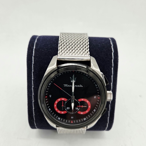 Maserati Traguardo Chronograph Quartz Men Watch Mesh Steel R8873612005