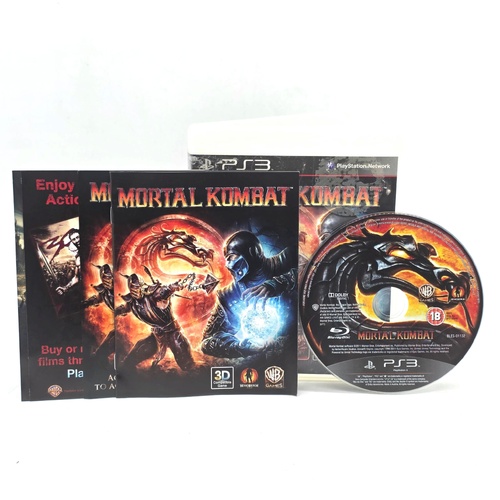 Mortal Kombat PS3 PlayStation 3 Fighting Game Complete with Manual