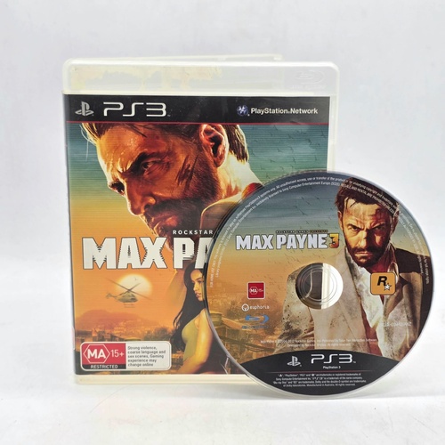 Max Payne 3 PS3 Sony PlayStation 3 Game Rockstar Games Action Shooter
