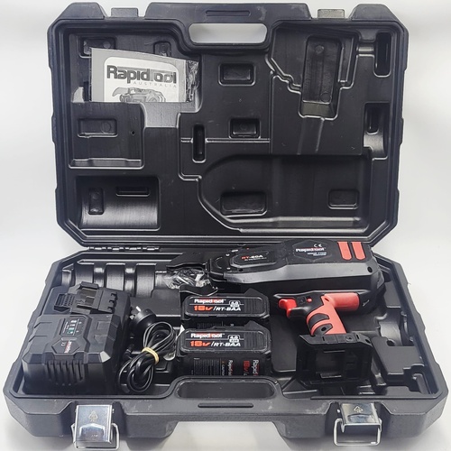RAPIDTOOL RT-60A 18V Brushless Rebar Tying Machine Kit 2x 4Ah Batteries Case