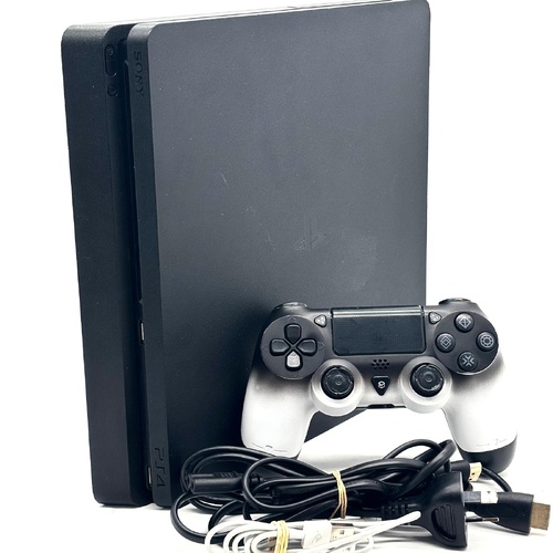 Sony PlayStation 4 Slim 1TB Console CUH-2202B Black with Controller and Leads
