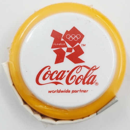 Coca-Cola London 2012 Olympics Promotional Yo-Yo Yellow White Collectable New