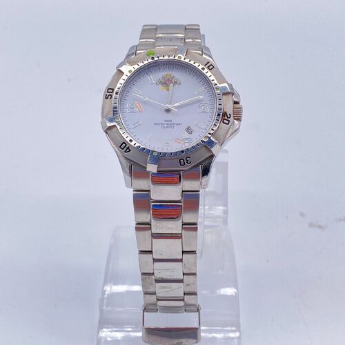 NRL West Tigers Stainless Steel Silver Analogue Display Men’s Watch 100m WR