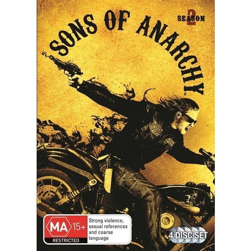 Sons of Anarchy Season 2 two DVD R4 PAL 4 Disc 